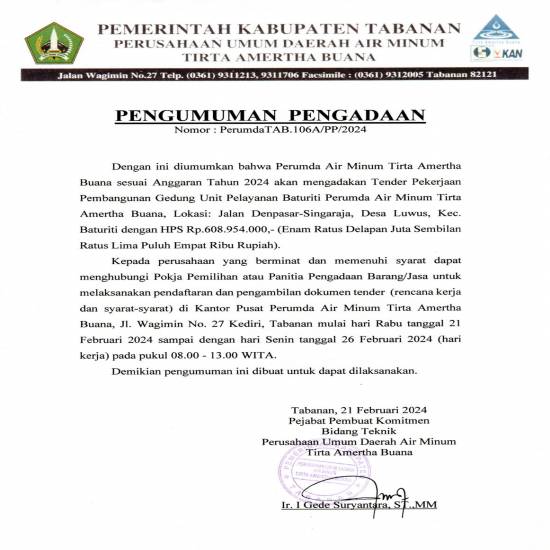 Pengumuman pengadaan